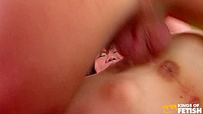 Skinny Japanese Teen Squirts And Pisses While A Guy Fists And Fuck Her Shaved Cunt