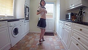 Skinny Slut Striptease Dancing