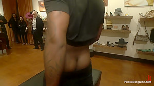 Slender Blonde gets Tied up and Fucked in Public
