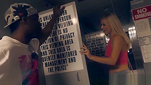 Slut gobbles black shlong