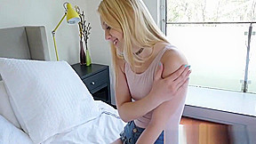 Slutty stepsister Lily Rader succumbs to her bros dick