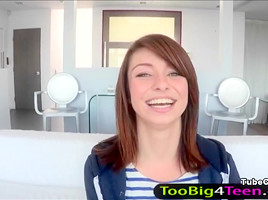 Small tits teen 18+ likes throbbing man meat sucking and fucking