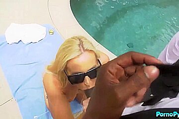 Sophia West - Blonde Milf Sucks 2 Bbcs