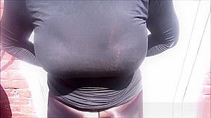 Spandex Angel - Sexy see through leggings outside
