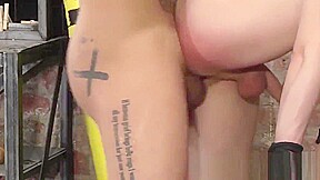 Spanked sub Kamyk Walker ass drilled by inked maledom