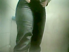 Spy cameras in public toilet