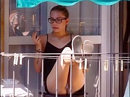 Spying on neighbour - upskirt