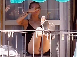 Spying on neighbour - upskirt