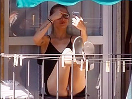 Spying on neighbour - upskirt
