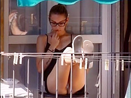 Spying on neighbour - upskirt