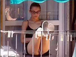 Spying on neighbour - upskirt