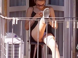 Spying on neighbour - upskirt