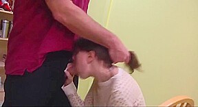 Step father Punishes his Step daughter