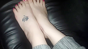 Stinky socks removal and sweaty sole tease