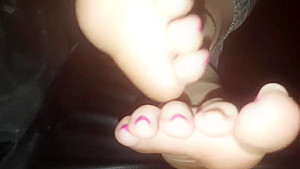 Stinky socks removal and sweaty sole tease
