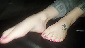 Stinky socks removal and sweaty sole tease