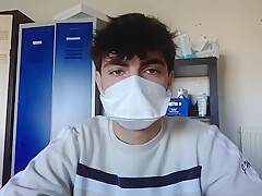 Str8 22y Hairy French Med student 18+ Cums During Study Session