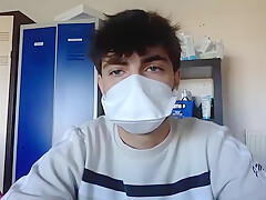 Str8 22y Hairy French Med student 18+ Cums During Study Session