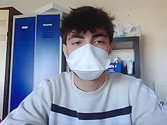 Str8 22y Hairy French Med student 18+ Cums During Study Session