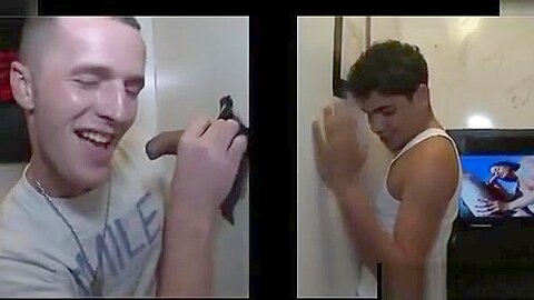 Straight guy sucked in gay gloryhole