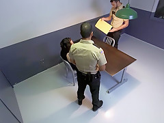 Straight teen 18+ Perp Compromises With Two Hunk Officers