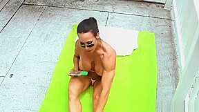 Stunning Denise Masino is fingering her twat