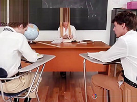 Stunning Teacher India Summer Whips Out student 18+'s Cock In Detention