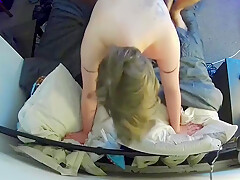 Sucking Dildo Whilst Getting Fucked