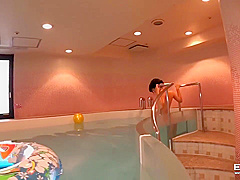 Supercute Japanese Teenie Ruri Hammered In The Indoor Pool