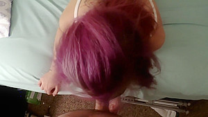 Surprise birthday blowjob and sex with white lingerie and facial!