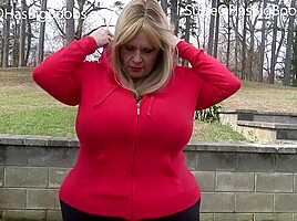 Suzie Q Smoking and Flashing Big Boobs