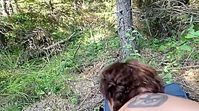 Swedish girl sucks and get fucked in the woods