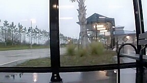 Sweet girl masturbating in public