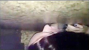 Swinger wife sucks and fucks in the gloryhole