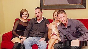 Swingers suck each other like dirty kinky sponges