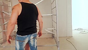 Tattooed Blonde Milf Fucked And Sucked By A Worker On T