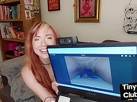 Tattooed SPH solo babe talks dirty in small cock humiliation