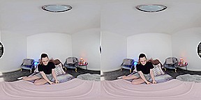 Teen Girl Next Door - Amateur English Teen Solo Masturbation VR