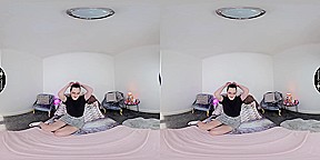 Teen Girl Next Door - Amateur English Teen Solo Masturbation VR