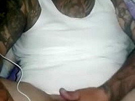 Tented up smoking and pumping cock