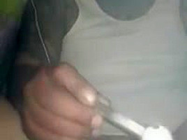 Tented up smoking and pumping cock