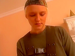 The Perverted Military Sado Couple Publicly Humiliates Their Blonde Slave During Morning Sports