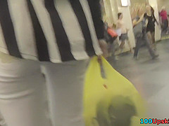 The best upskirts with skinny lady caught in public