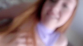 The red-haired girl is not against homemade porn closeup and cums in e