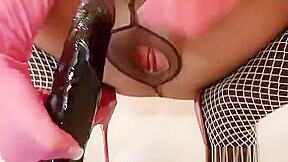 Thin hottie Kasia Linsey nylon mask fetish