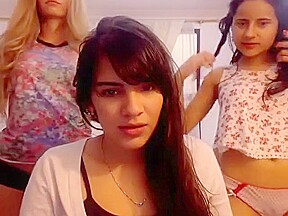 Three lesbian teen 18+ Latinas nude asslick on cam - GoTeenGirls com