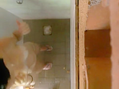 Tight body teen 18+ caught taking a shower