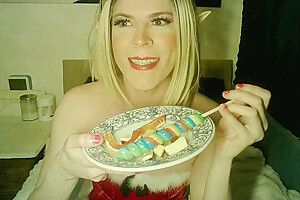 Trans Christmas Elf Prepares Magic Candies For Santa Jessica Bloom