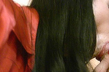 Trinity-Productions: Red Blouse Domme Suck
