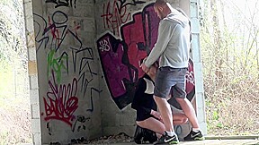 Twink used by beard in exhib outdoor - CrunchBoy